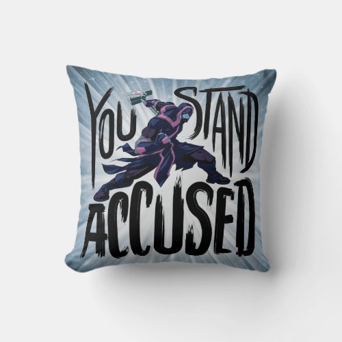 Guardians of the Galaxy  You Stand Accused Throw Pillow