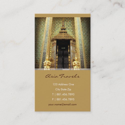 Guardians Of The Golden Palace Thailand Photo Business Cards