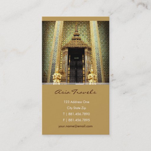 Customizable Guardians Of The Golden Palace Thailand Photo Business Cards