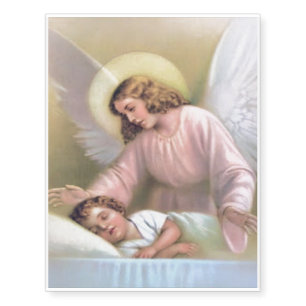 Guarding angel of children,vintage,reproduction temporary tattoos