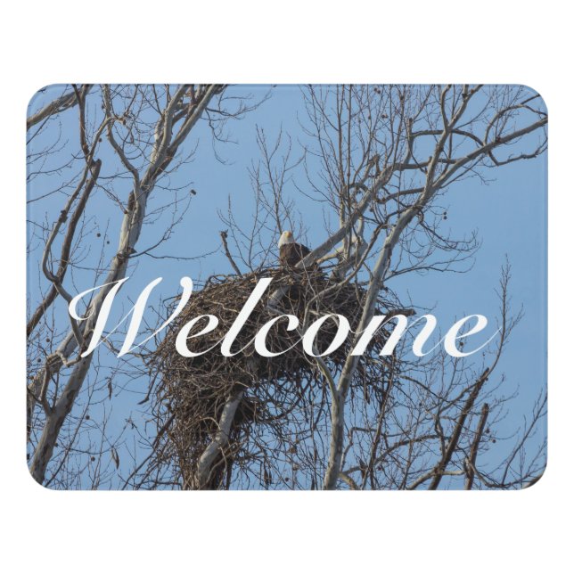 Guarding Eagle Welcome Sign (Contemporary Front)