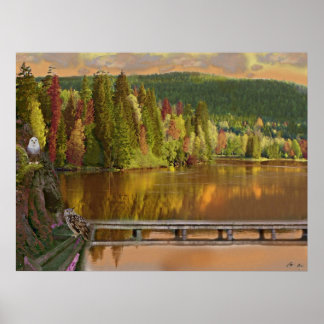 Guarding The Lake Poster