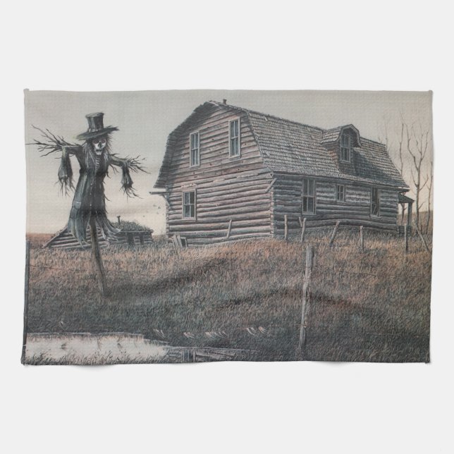 Guarding the Past Kitchen Towel (Horizontal)