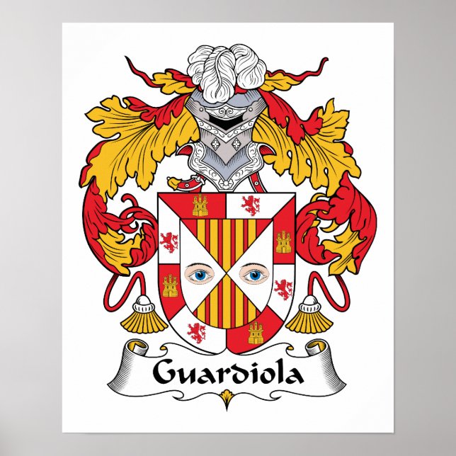 Guardiola Family Crest Poster (Front)