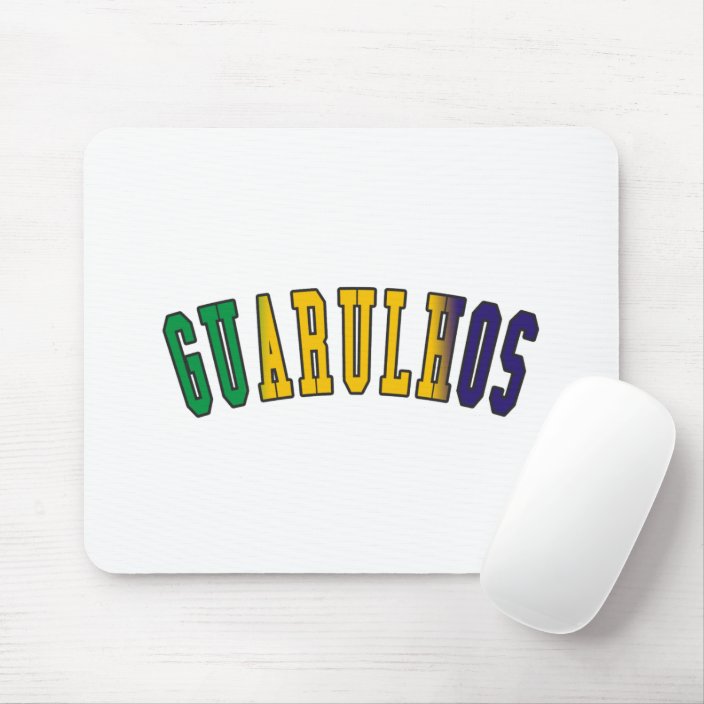 Guarulhos in Brazil National Flag Colors Mousepad