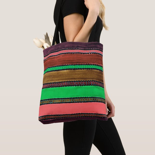 Guatamala Rainbow Tote Bag (Close Up)