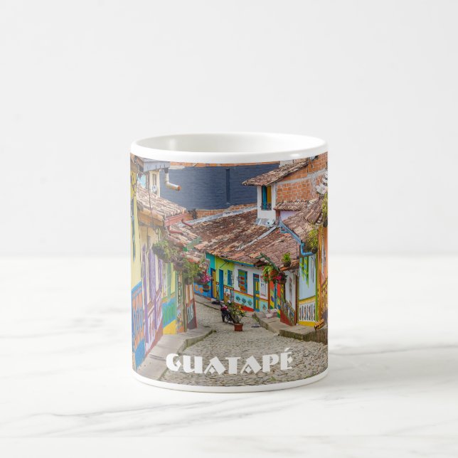 Guatapé, Colombia Colorful Street Coffee Mug (Center)