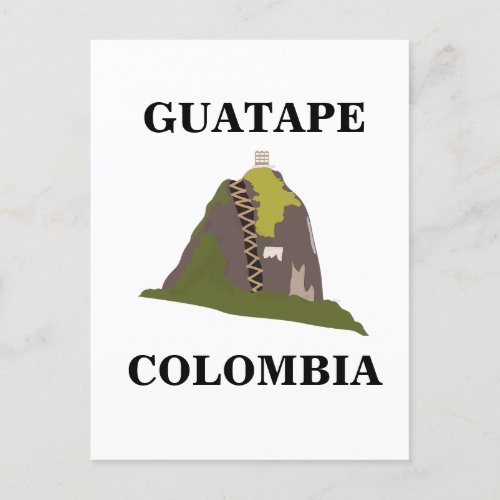 Guatape Colombia Custom Travel Postcard