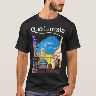 Guatemala Chicken Bus Antigua Chapin Quetzal Guate T-Shirt