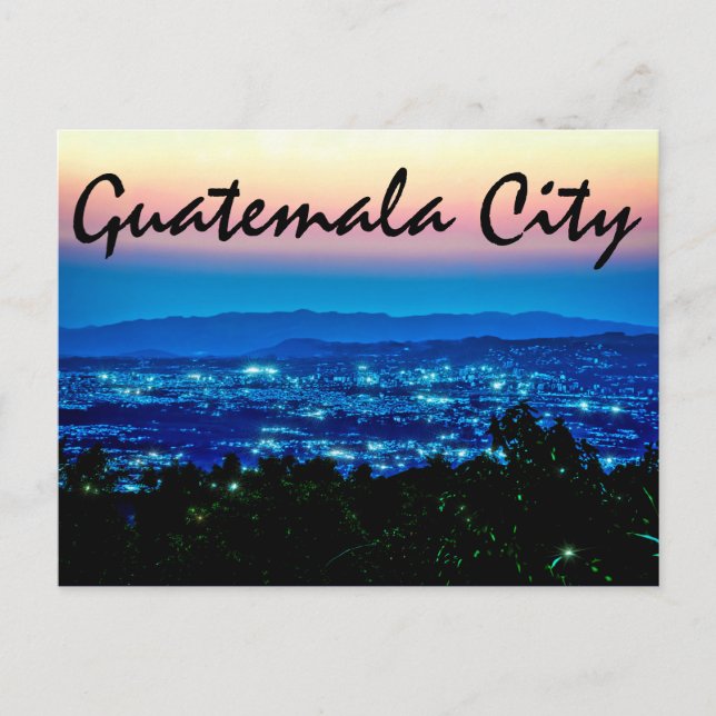 Guatemala City, Guatemala, Central America at dusk Postcard (Front)