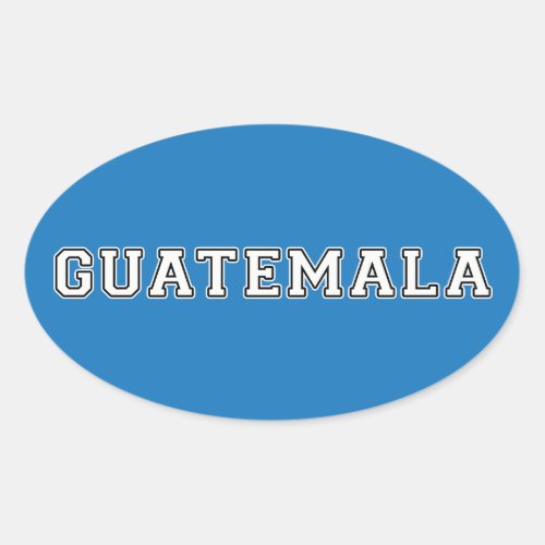 Guatemala City Guatemala Oval Sticker