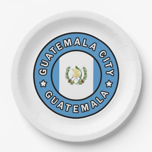 Guatemala City Guatemala Paper Plates (Front)