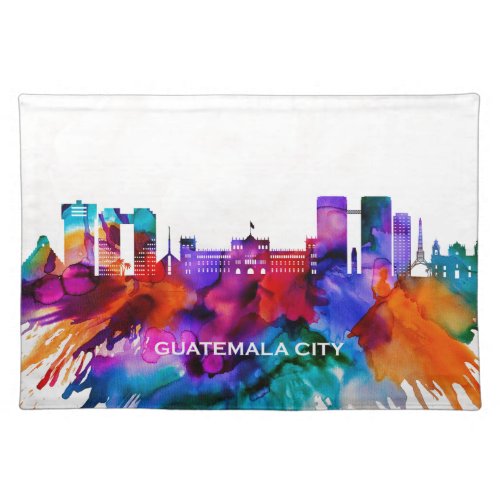 Guatemala City Skyline Cloth Placemat