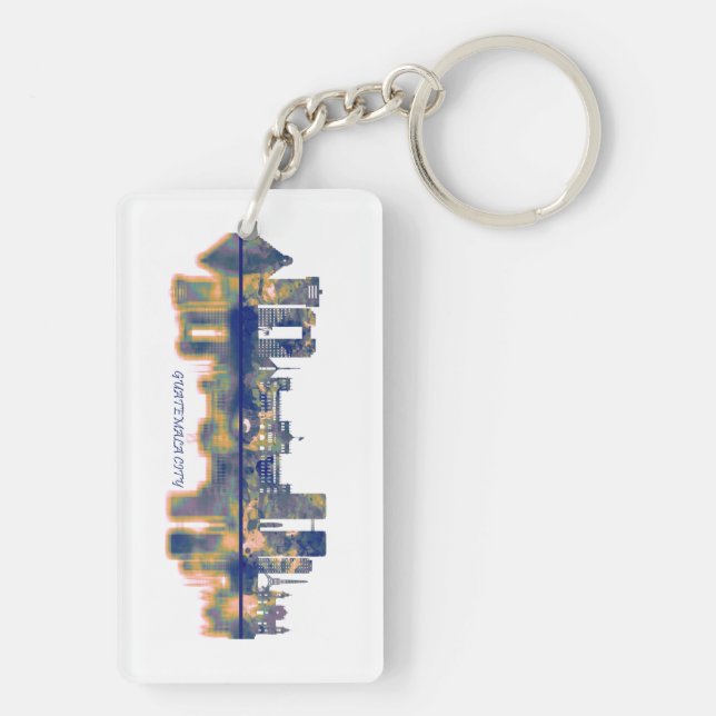 Guatemala City Skyline Keychain (Back)