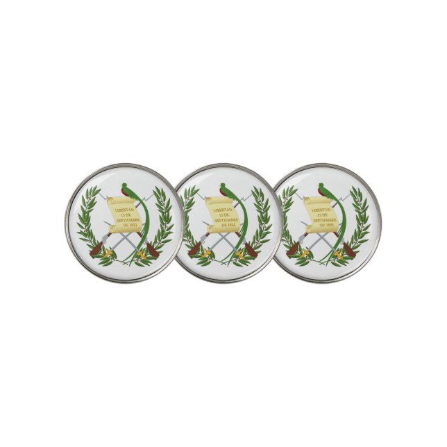 Guatemala Coat of Arms Golf Ball Marker (3 Up)