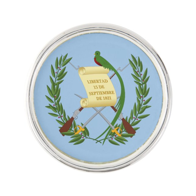 Guatemala Coat of Arms Lapel Pin (Front)
