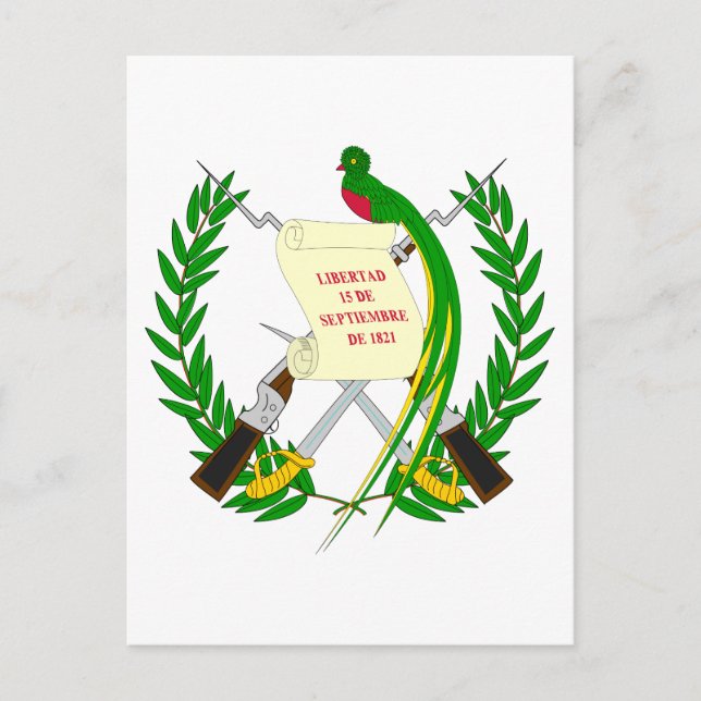 Guatemala Coat of Arms Postcard (Front)