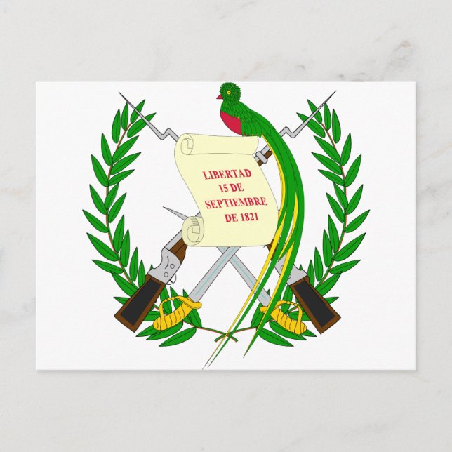 Guatemala coat of arms postcard (Front)