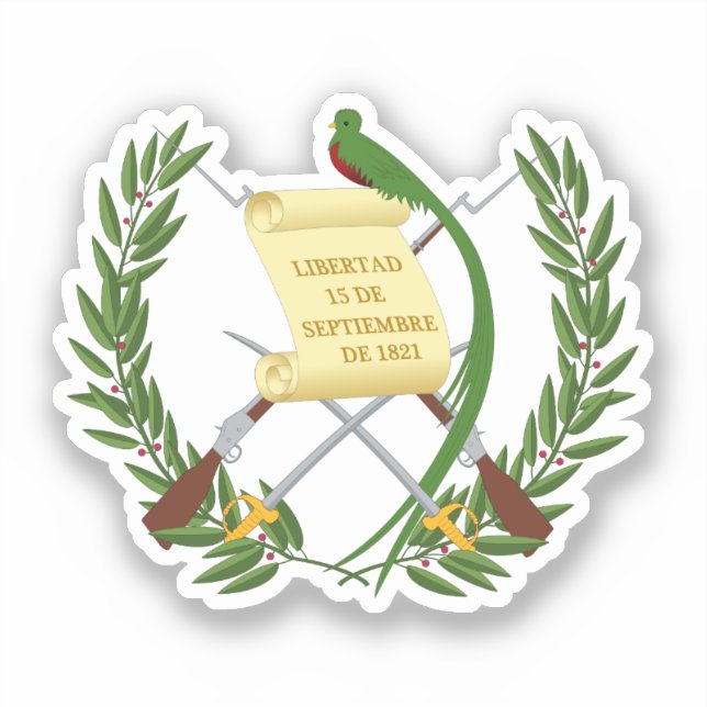 Guatemala Coat of Arms Sticker (Front)
