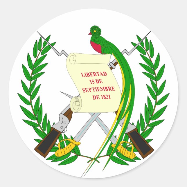 Guatemala Coat of Arms Sticker (Front)