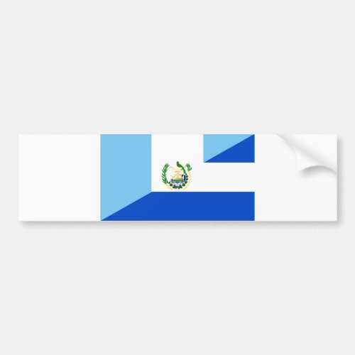 guatemala el salvador half flag country symbol bumper sticker