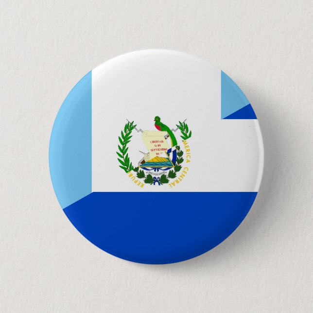 guatemala el salvador half flag country symbol button (Front)