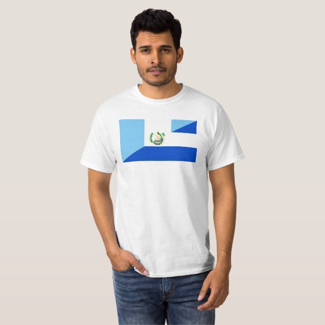 guatemala el salvador half flag symbol T-Shirt (Front Full)