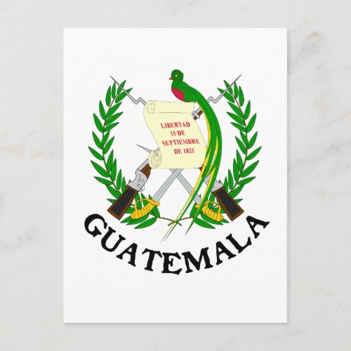 GUATEMALA _ emblemflagcoat of armssymbol Postcard