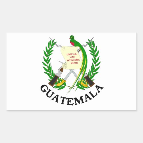 GUATEMALA _ emblemflagcoat of armssymbol Rectangular Sticker