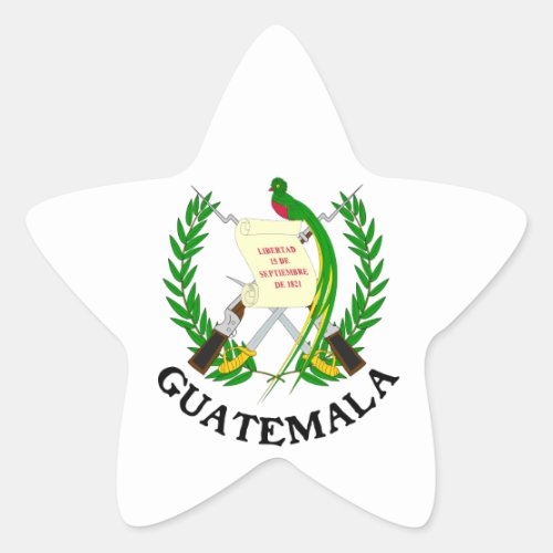 GUATEMALA _ emblemflagcoat of armssymbol Star Sticker