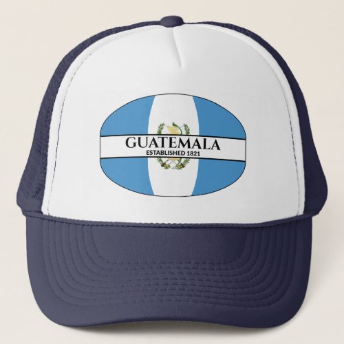 Guatemala Established 1821 National Flag Trucker Hat