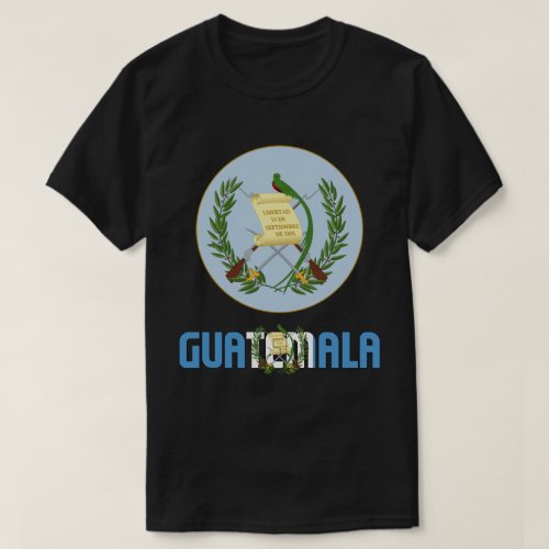 Guatemala Flag and Coat Of Arms Patriotic T_Shirt