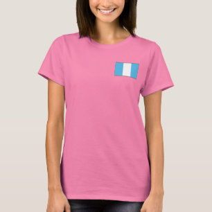 Guatemala Flag and Map dk T-Shirt