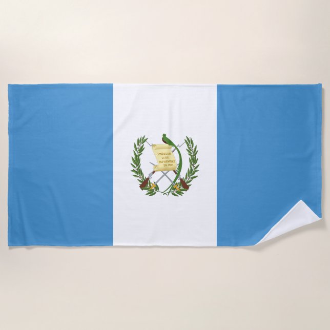 Guatemala Flag Beach Towel (Front)