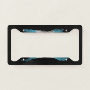 Guatemala flag brush stroke, national flag license plate frame