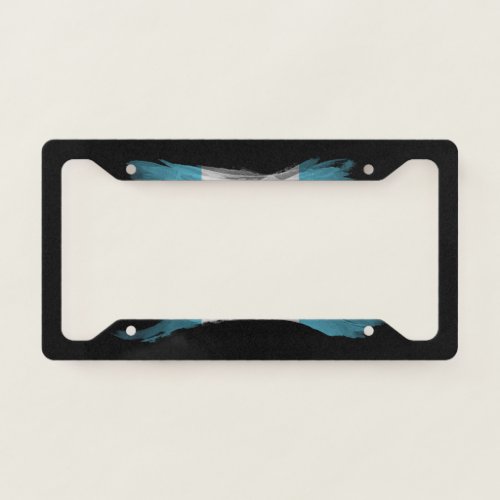 Guatemala flag brush stroke national flag license plate frame