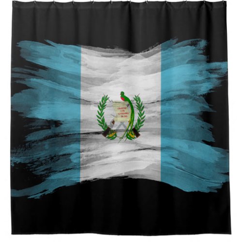 Guatemala flag brush stroke national flag shower curtain