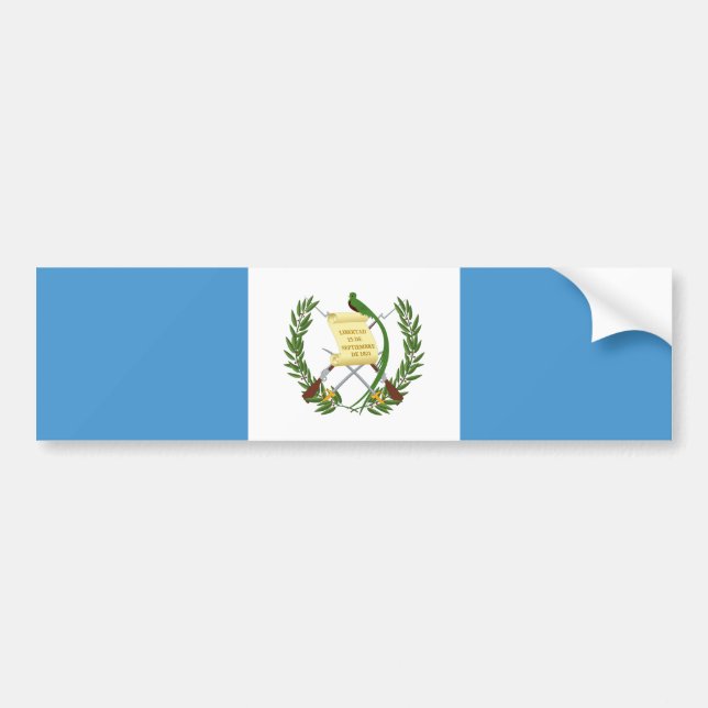 Guatemala Flag Bumper Sticker (Front)