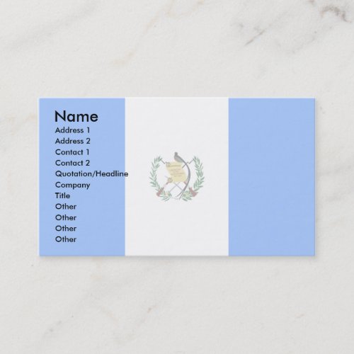 Guatemala Flag Business Card