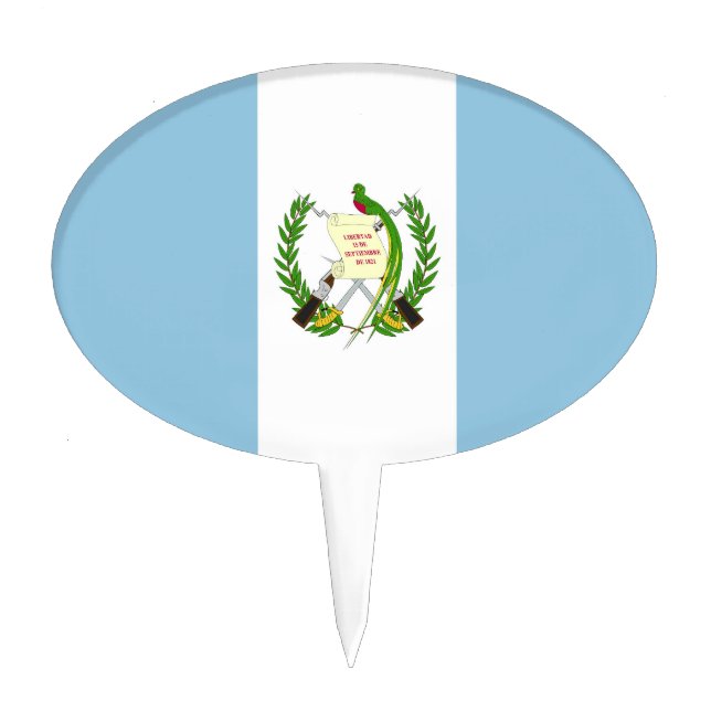 Guatemala flag cake topper (Front)