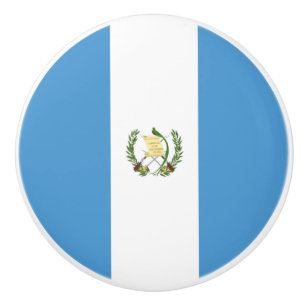 Guatemala flag ceramic knob