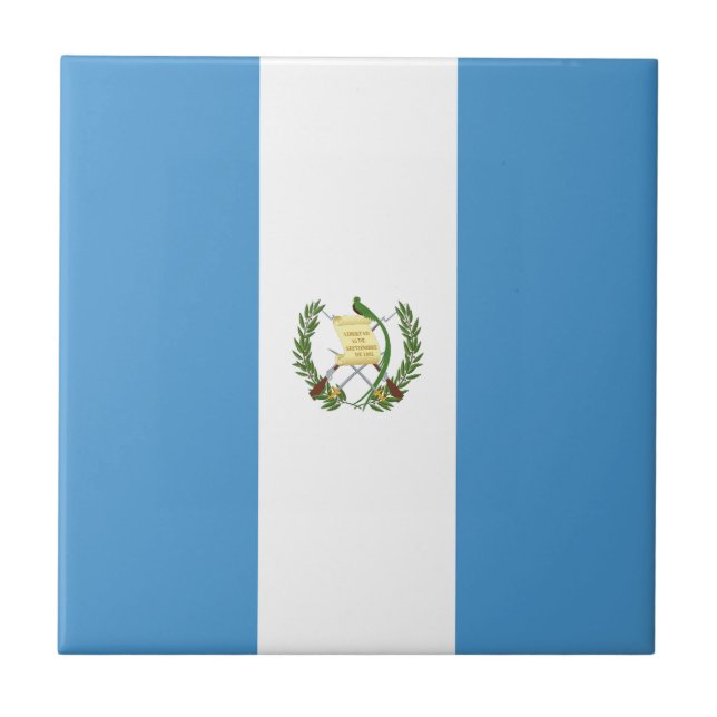 Guatemala Flag Ceramic Tile (Front)