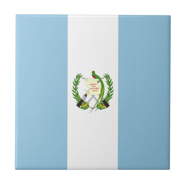 Guatemala flag ceramic tile (Front)