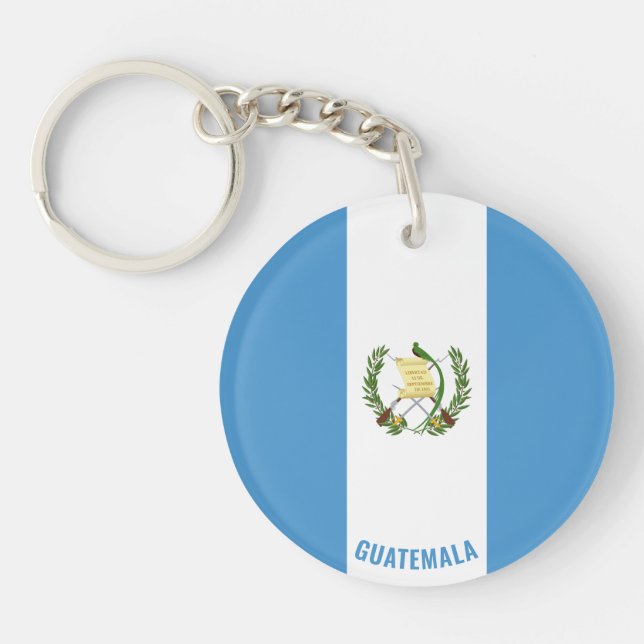 Guatemala Flag Charming Patriotic Keychain (Front)