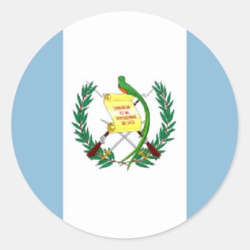 Guatemala Flag Classic Round Sticker