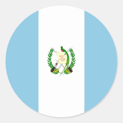 Guatemala Flag Classic Round Sticker