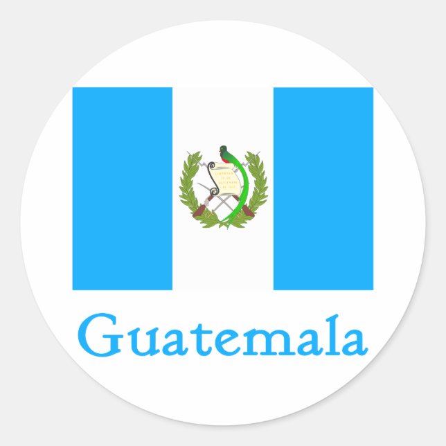 Guatemala Flag Classic Round Sticker (Front)