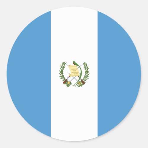 Guatemala flag  classic round sticker