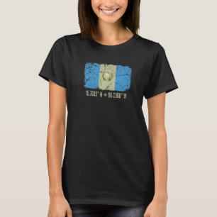 Guatemala Flag Coordinates Men Women Guatemalan He T-Shirt