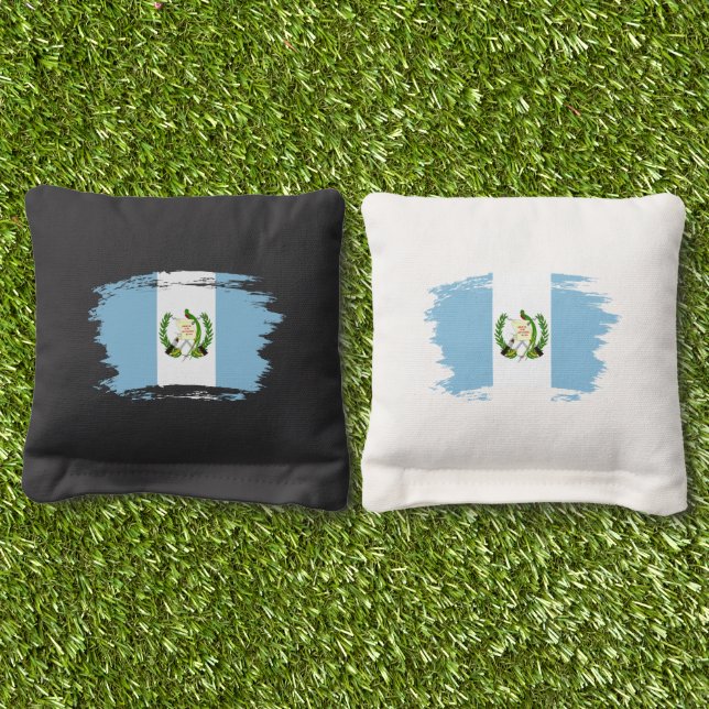 Guatemala flag cornhole bags (Grass)